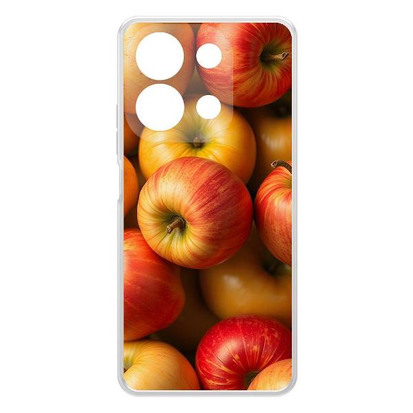 Чехол Krutoff Clear Case для Redmi Note 13 4G Яблоки фото