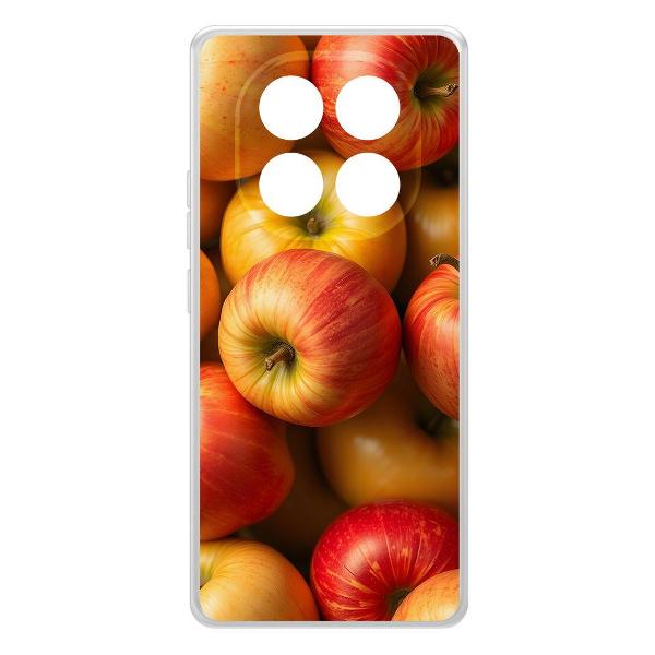 Чехол Krutoff Clear Case для Redmi Note 14 Pro 4G Яблоки