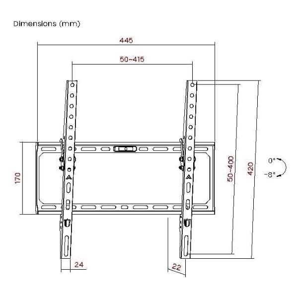 Кронштейн для ТВ наклонный Resonans PWH104