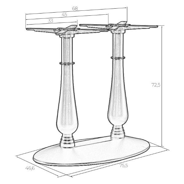 Ножки (опоры) для стола DOBRIN Andrew (LMS-5037)