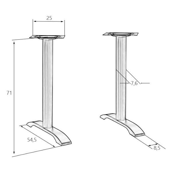 Ножки (опоры) для стола DOBRIN Sally Wide (LMS-5008)