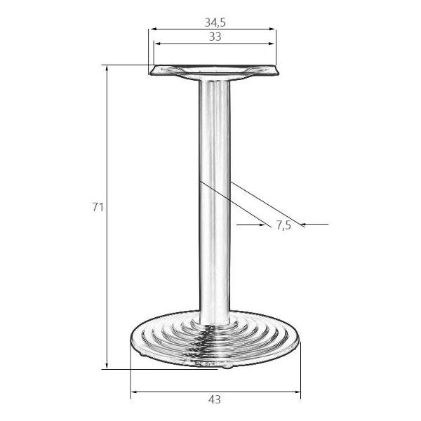 Ножки (опоры) для стола DOBRIN Greg (LMS-5005-2)