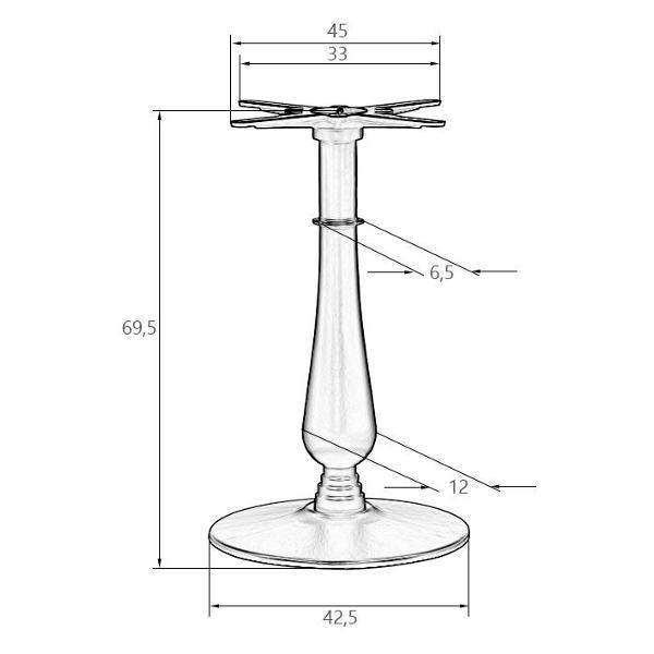 Ножка мебельная DOBRIN Roland (LMS-5013-9)
