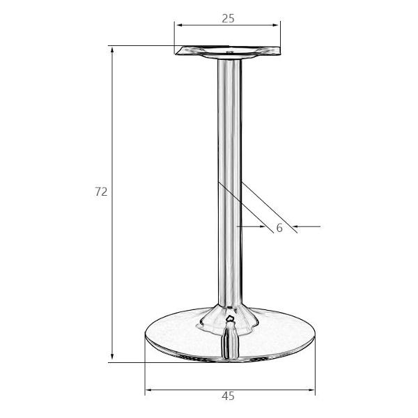 Ножка мебельная DOBRIN Alan Gold (LMS-1005G)