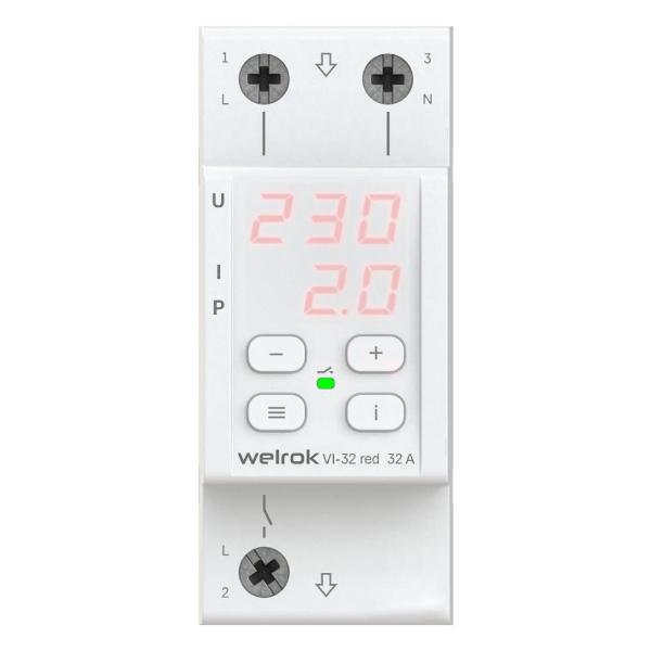 Реле напряжения Welrok VI-32 красный