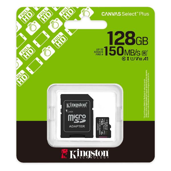 Карта памяти MicroSD Kingston Canvas Select Plus Gen3 128GB