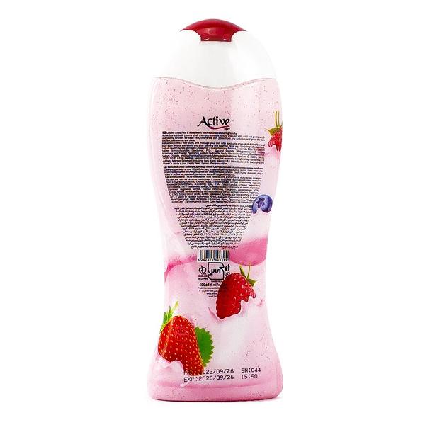 Гель для душа ACTIVE Клубника со сливками, 400 мл