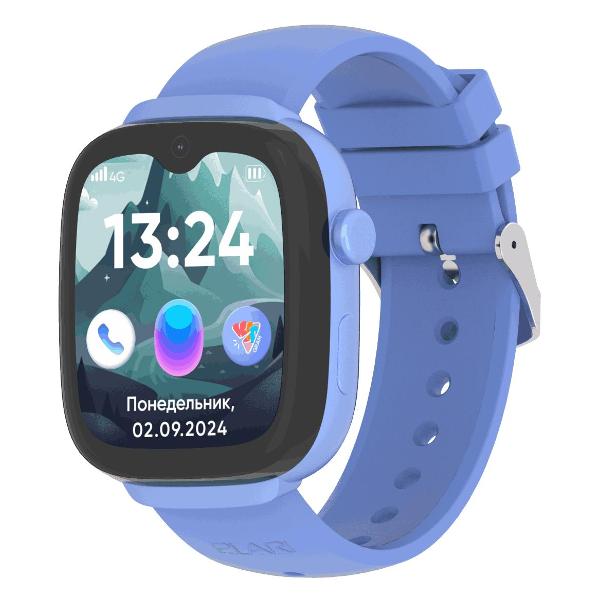Часы с GPS трекером Elari KidGram Watch 4G синий фото