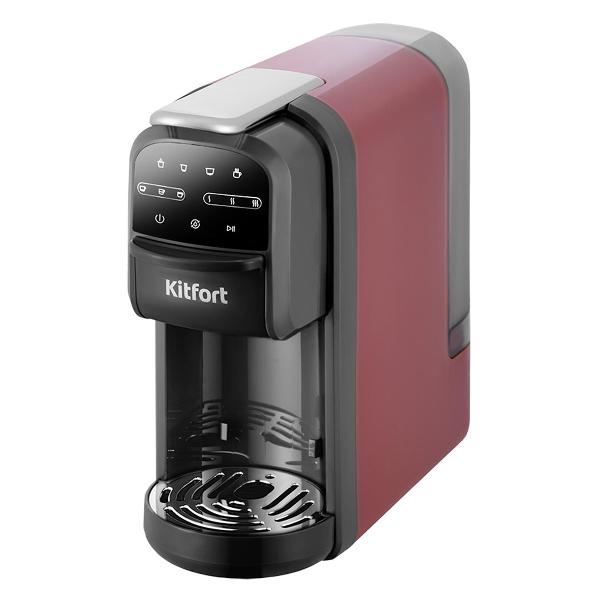Кофеварка капсульного типа Kitfort КТ-7657 бордовый фото