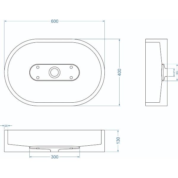 Раковина (умывальник) Uperwood London Grey