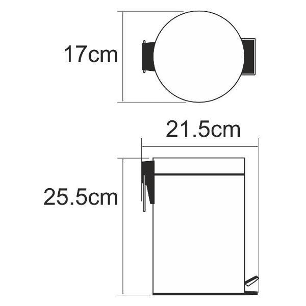 Ведро хозяйственное Wasserkraft K-633 3л Nickel