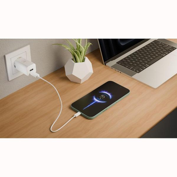 Сетевое зарядное устройство More Choice 1USB+1Type-C 3.0A PD 20W+QC3.0 NC85a белый
