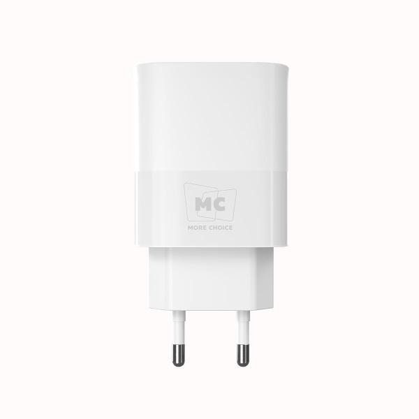Сетевое зарядное устройство More Choice 1Type-C 3.0A PD 20W NC67a White