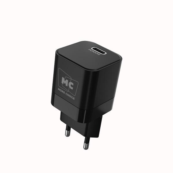 Сетевое зарядное устройство More Choice 1Type-C 3.0A PD 20W NC86a Black