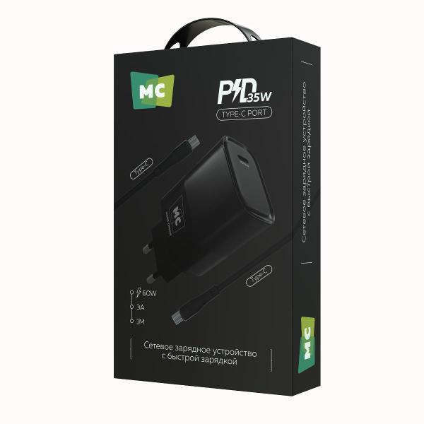 Сетевое зарядное устройство More Choice 1Type-C 3.0A PD 35W NC68a Black