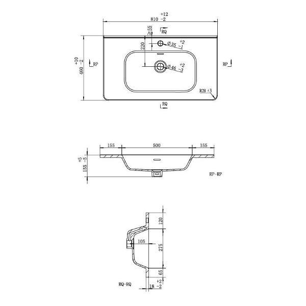 Раковина (умывальник) Uperwood Monica 80 см
