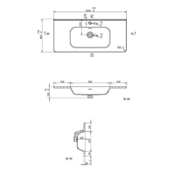 Раковина (умывальник) Uperwood Monica 100 см