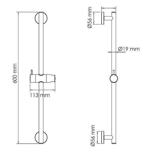 Держатель для душа Wasserkraft A317 Black Matte