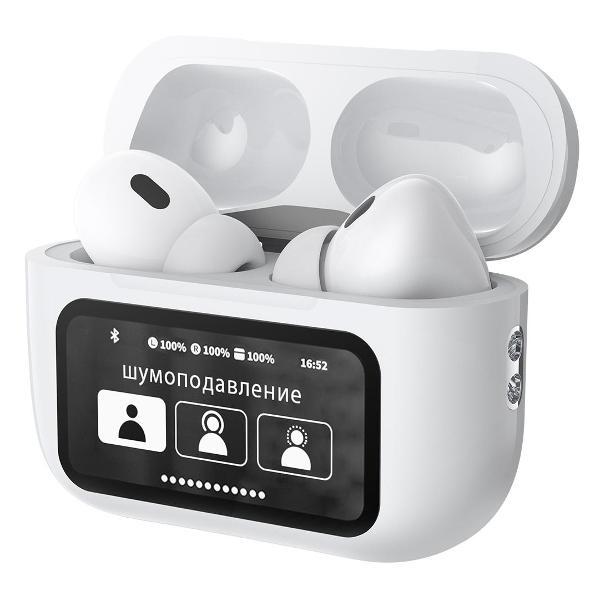 Наушники True Wireless Deppa Air&nbsp;Pro&nbsp;3 BT&nbsp;5.3,&nbsp;350&nbsp;мАч,&nbsp;шумоподавление ANC, LCD, белые (44213) фото