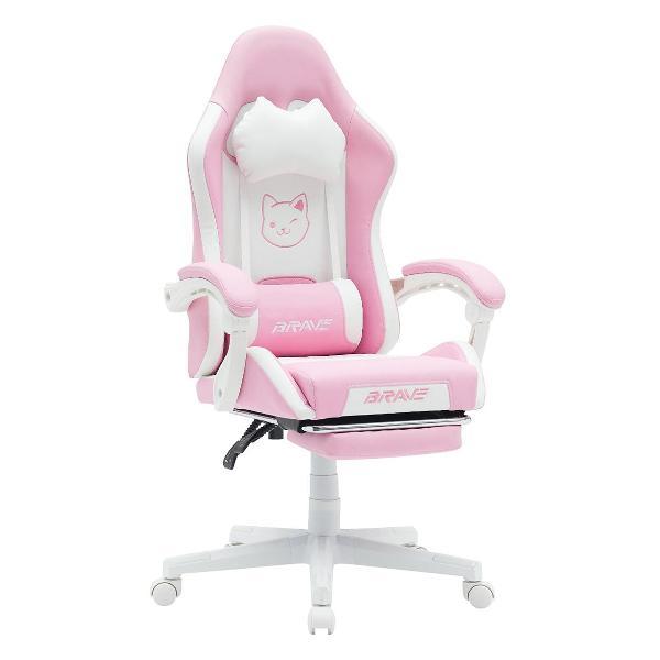 Кресло компьютерное игровое Brave WS-7 Kitten розовый фото