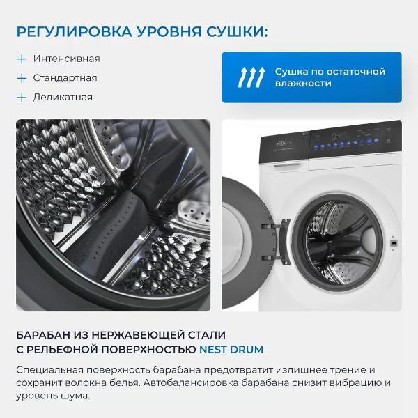 Стиральная машина с сушкой ZUGEL ZWDF107121I Inverter DD Steam белая