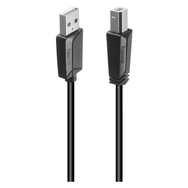 Кабель USB Hama для принтера, сканера, МФУ 3 м, черный 200603