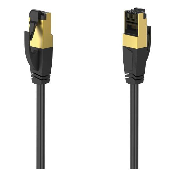 Сетевой кабель LAN Hama CAT8 патч-корд S/FTP, скорость до 40 Гбит/с, 3 м, чёрный 200693