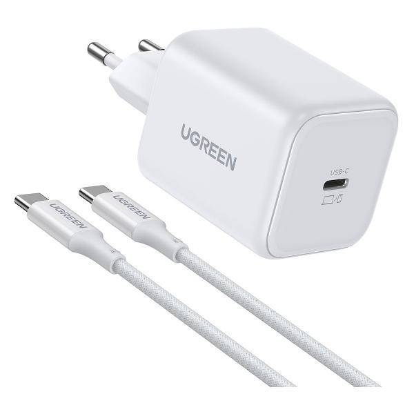 Сетевое зарядное устройство uGreen X524 (65055) 45W USB-C Cable белый