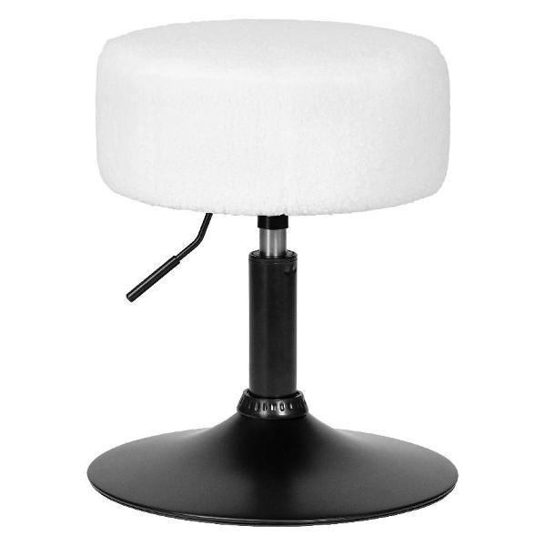 Пуф DOBRIN BLACK (белый букле (13))