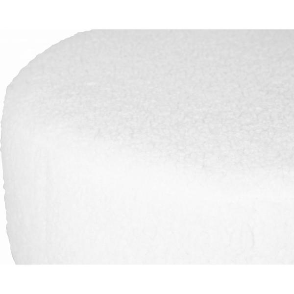 Пуф DOBRIN BLACK (белый букле (13))