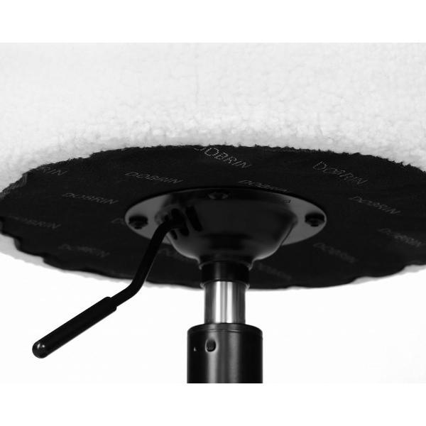 Пуф DOBRIN BLACK (белый букле (13))