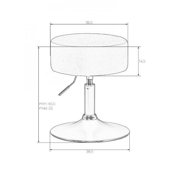 Пуф DOBRIN BLACK (белый букле (13))