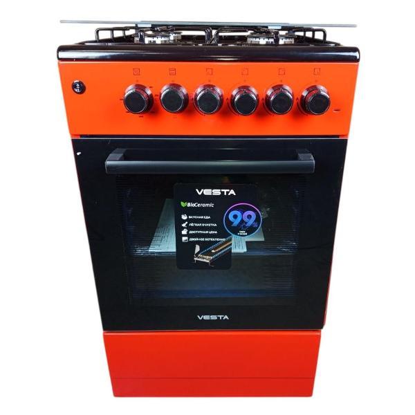 Комбинированная плита Vesta Valencia VGE 50 10-E Красный ГК