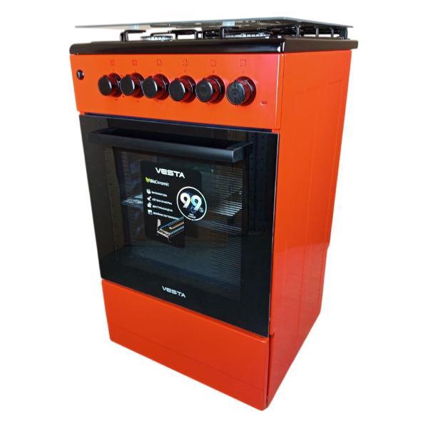 Комбинированная плита Vesta Valencia VGE 50 10-E Красный ГК