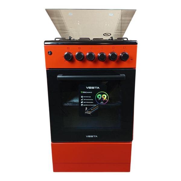 Комбинированная плита Vesta Valencia VGE 50 10-E Красный ГК