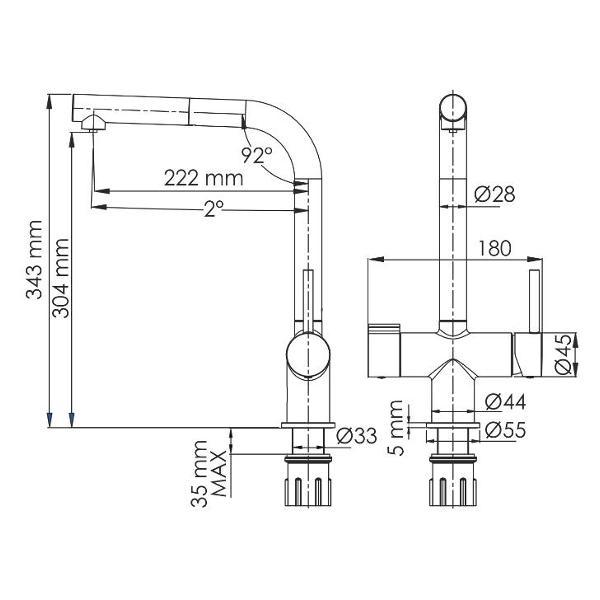 Смеситель Wasserkraft A8977 Gold