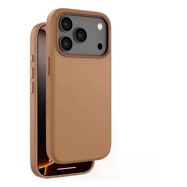 Чехол Deppa Eco Leather MagSafe iPhone 17 Pro Max, коричневый, 84299 фото