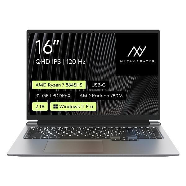Ноутбук Machcreator Vision L16 Origin XT/16"/Ryzen 7 8845HS/32/2ТБ/Win11 серый металлик (JJ00G600HRU)