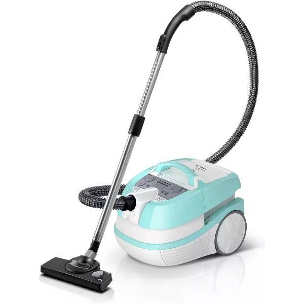Пылесос моющий Bosch Serie 4 BWD420HYG голубой, модель 3 в 1, влажная уборка