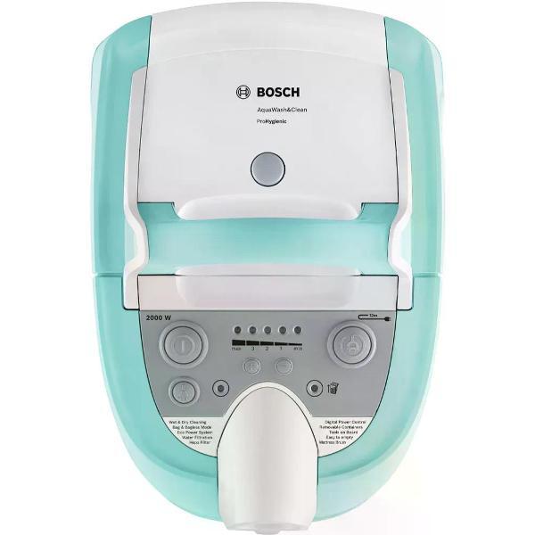 Пылесос моющий Bosch Serie 4 BWD420HYG голубой, модель 3 в 1, влажная уборка