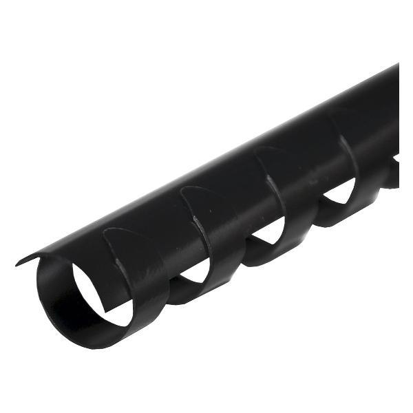 Пружина пластиковая для переплета РеалИСТ 10мм, черные (2068)