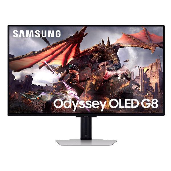 Монитор игровой Samsung Odyssey OLED G8 G80SD S32DG800SI 32"/OLED/3840x2160/240Гц/серебристый