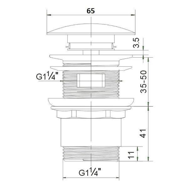 Донный клапан Orange X1-004cr