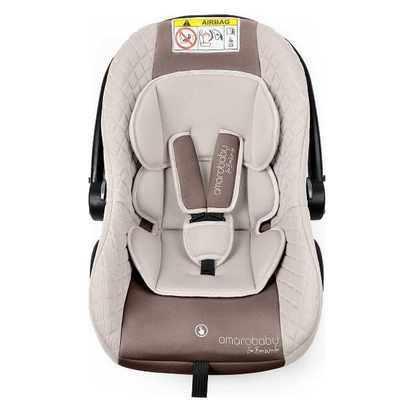 Детское автокресло Amarobaby comfort, группа 0+, светло-бежевый