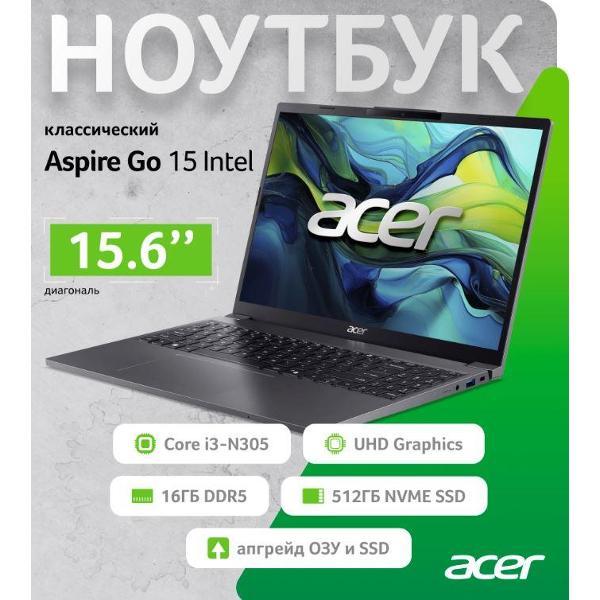Ноутбук Acer Aspire Go 15,6"/Core i3-N305/16/512GB/DOS(AG15-31P-37M3)