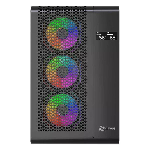 Корпус для компьютера 4FAN XZ Gigabit Black wFans