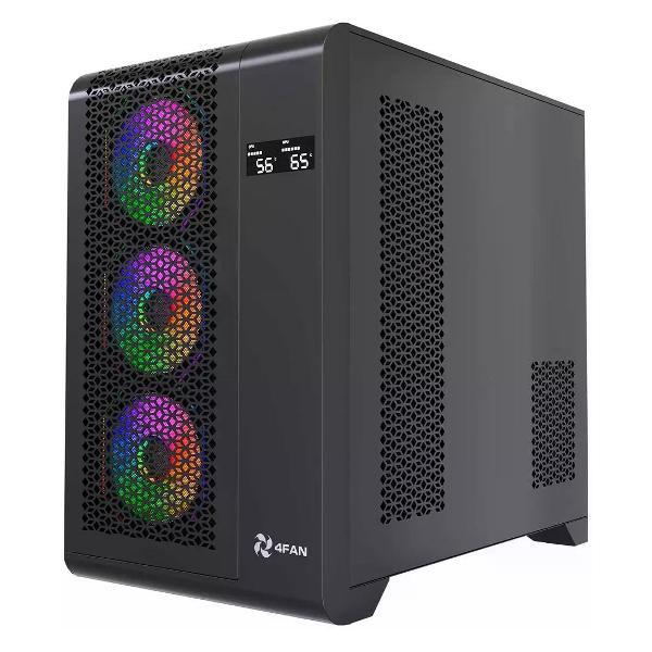 Корпус для компьютера 4FAN XZ Gigabit Black wFans