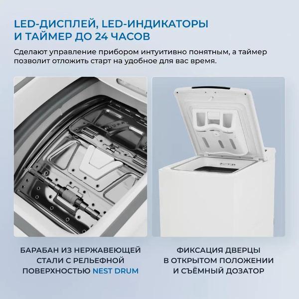 Стиральная машина с вертикальной загрузкой ZUGEL ZWT813I