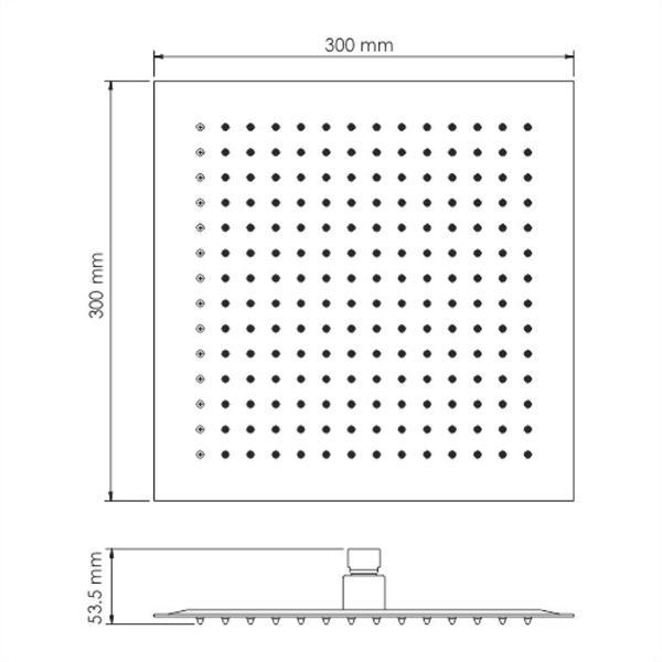 Лейка для душа Wasserkraft A261 Gold