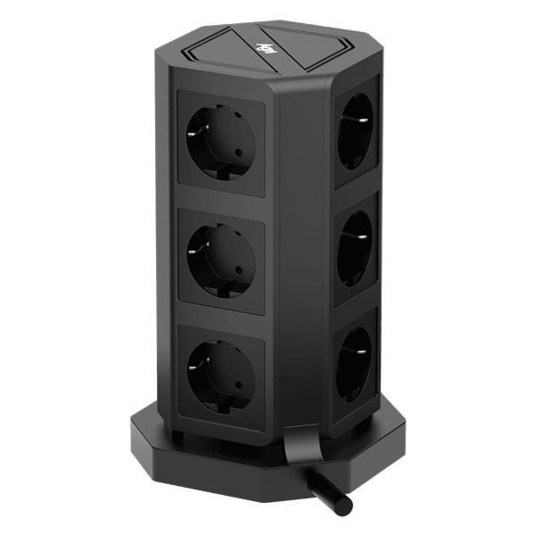 Сетевой фильтр AGNI TP-VD5U9E-C-2m-black